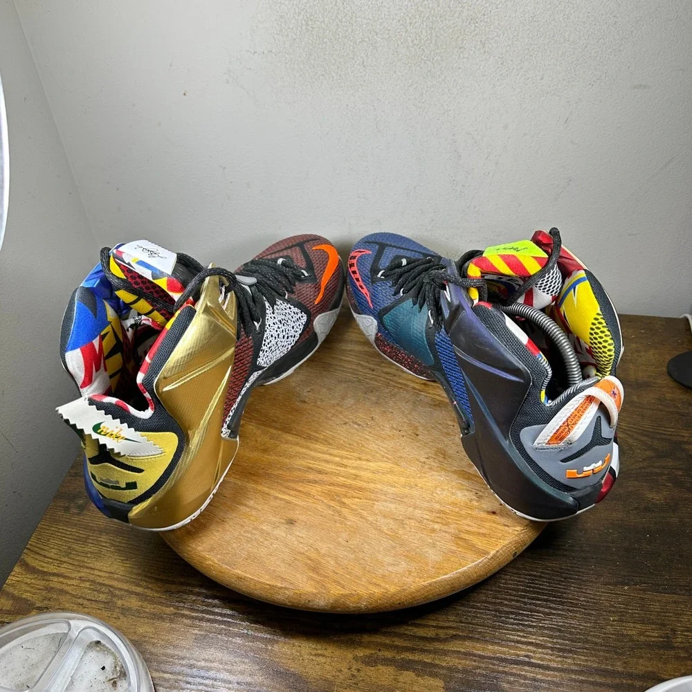 Nike LeBron 12 What The Multi-Color Basketball Shoes 802193-909 Mens 14